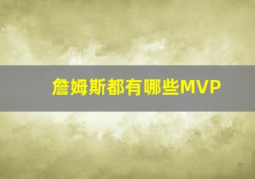 詹姆斯都有哪些MVP