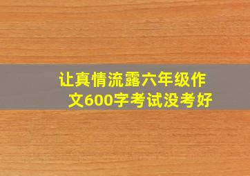 让真情流露六年级作文600字考试没考好