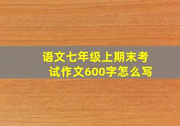 语文七年级上期末考试作文600字怎么写