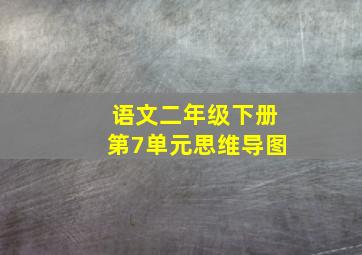 语文二年级下册第7单元思维导图