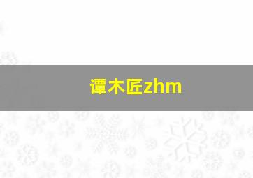 谭木匠zhm