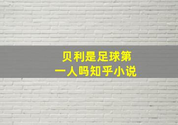 贝利是足球第一人吗知乎小说