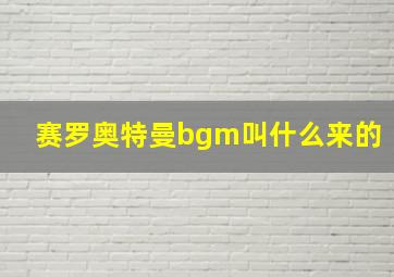 赛罗奥特曼bgm叫什么来的