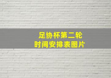 足协杯第二轮时间安排表图片