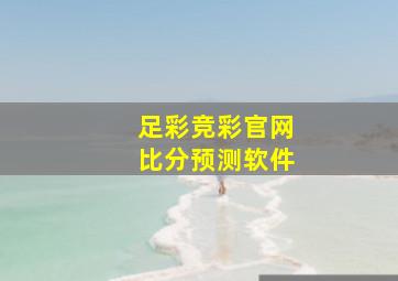 足彩竞彩官网比分预测软件