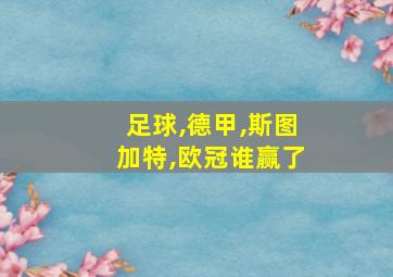 足球,德甲,斯图加特,欧冠谁赢了