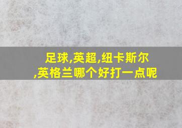 足球,英超,纽卡斯尔,英格兰哪个好打一点呢