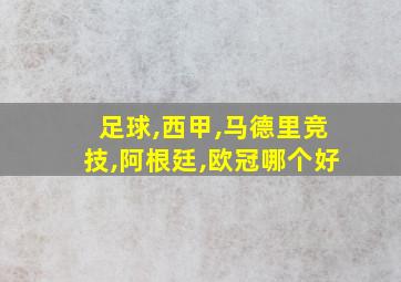 足球,西甲,马德里竞技,阿根廷,欧冠哪个好