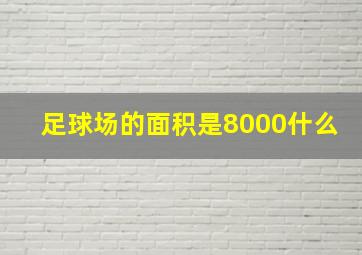 足球场的面积是8000什么