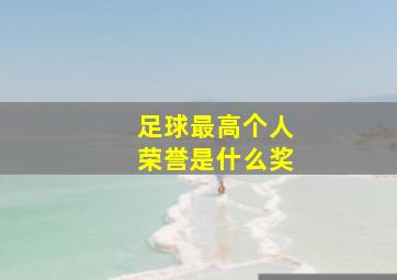 足球最高个人荣誉是什么奖