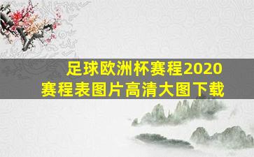 足球欧洲杯赛程2020赛程表图片高清大图下载