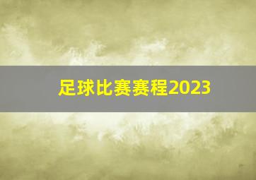 足球比赛赛程2023