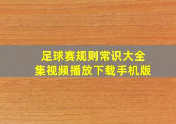 足球赛规则常识大全集视频播放下载手机版