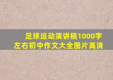 足球运动演讲稿1000字左右初中作文大全图片高清