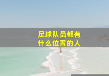 足球队员都有什么位置的人