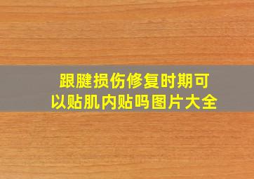 跟腱损伤修复时期可以贴肌内贴吗图片大全