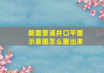 路面管道井口平面示意图怎么画出来