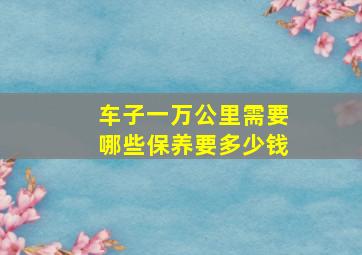 车子一万公里需要哪些保养要多少钱