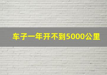 车子一年开不到5000公里