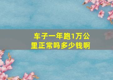 车子一年跑1万公里正常吗多少钱啊