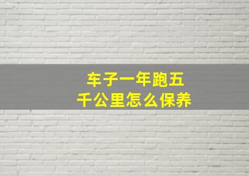 车子一年跑五千公里怎么保养