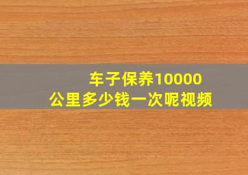 车子保养10000公里多少钱一次呢视频