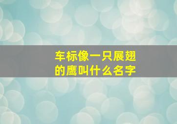 车标像一只展翅的鹰叫什么名字