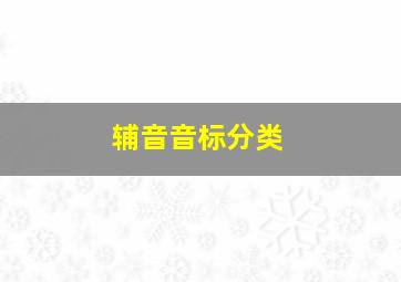 辅音音标分类