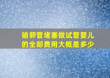 输卵管堵塞做试管婴儿的全部费用大概是多少