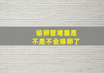 输卵管堵塞是不是不会排卵了