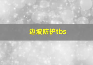 边坡防护tbs