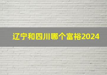 辽宁和四川哪个富裕2024