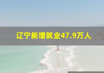 辽宁新增就业47.9万人