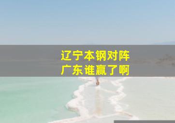 辽宁本钢对阵广东谁赢了啊