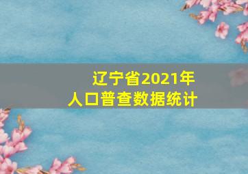 辽宁省2021年人口普查数据统计