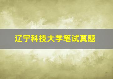 辽宁科技大学笔试真题