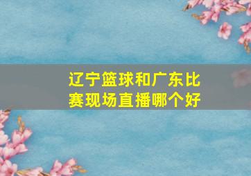 辽宁篮球和广东比赛现场直播哪个好