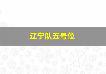 辽宁队五号位