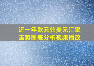 近一年欧元兑美元汇率走势图表分析视频播放