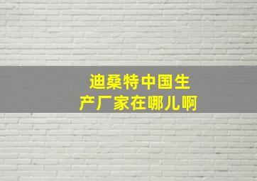 迪桑特中国生产厂家在哪儿啊