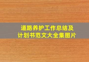 道路养护工作总结及计划书范文大全集图片