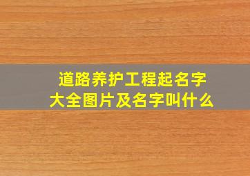 道路养护工程起名字大全图片及名字叫什么