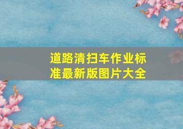 道路清扫车作业标准最新版图片大全