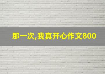 那一次,我真开心作文800