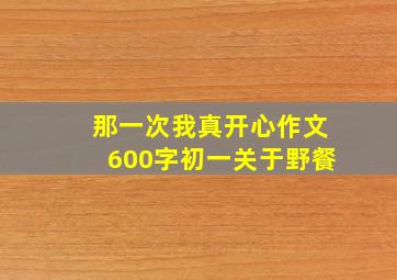 那一次我真开心作文600字初一关于野餐