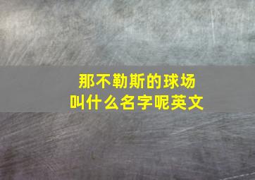 那不勒斯的球场叫什么名字呢英文