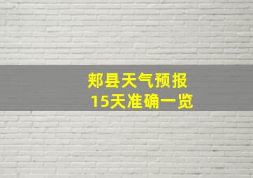 郏县天气预报15天准确一览