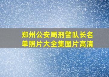 郑州公安局刑警队长名单照片大全集图片高清