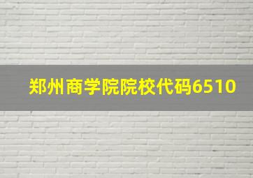 郑州商学院院校代码6510