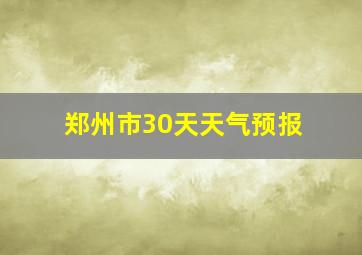 郑州市30天天气预报